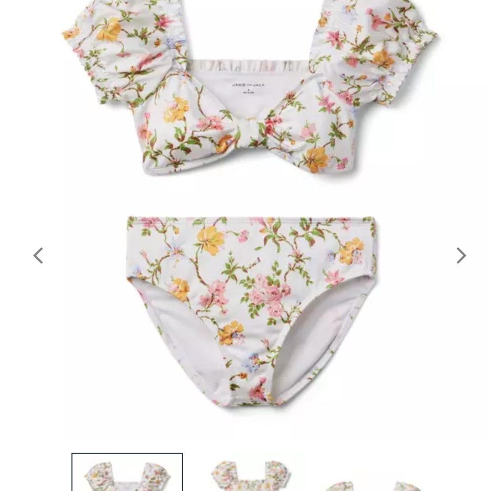 Janie and Jack Floral Puff Sleeve 2-Piece Swimsuit – NWT (Size: Teen 18 yo)